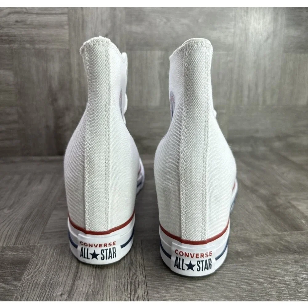 Converse Chuck Taylor All Star Lux Women 10 White New Wedge High Top A11908C - Picture 6 of 8